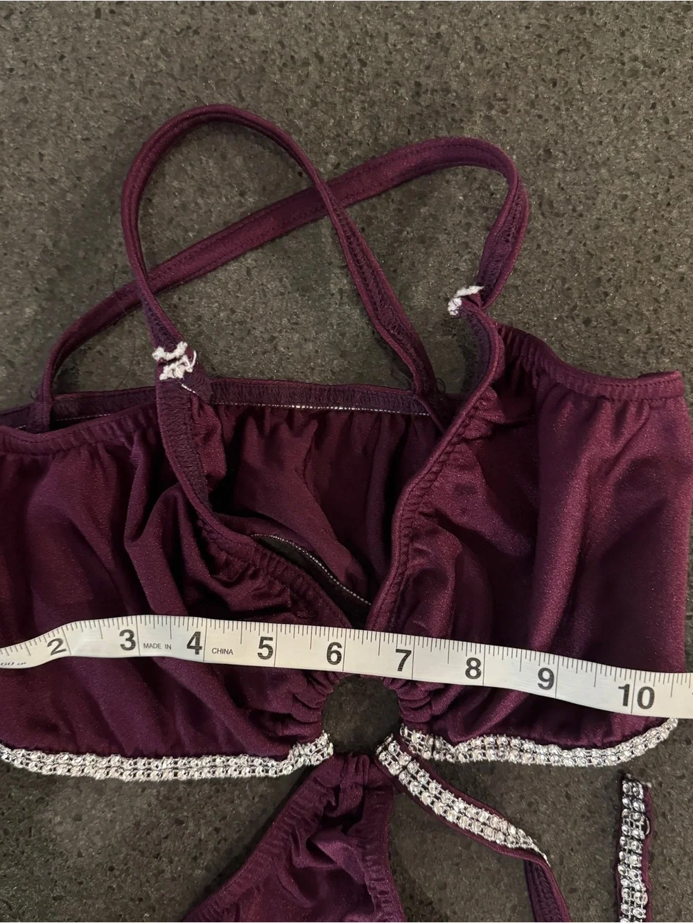 Kelle Dance Costume Set — Merlot Two-Piece Size MA STYLE #5431A